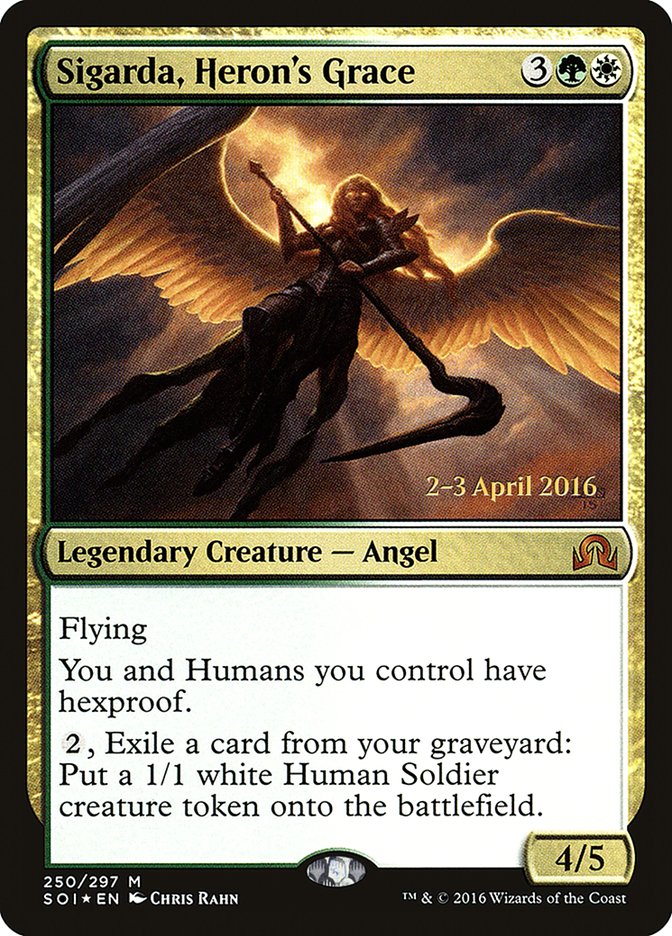 Sigarda, Heron's Grace [Shadows over Innistrad Prerelease Promos] | Good Games Cannington