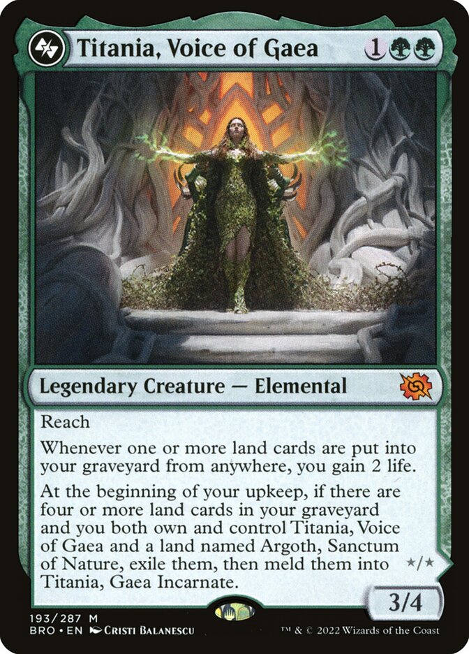 Titania, Voice of Gaea 193/287 (The Brothers' War)  | Good Games Cannington