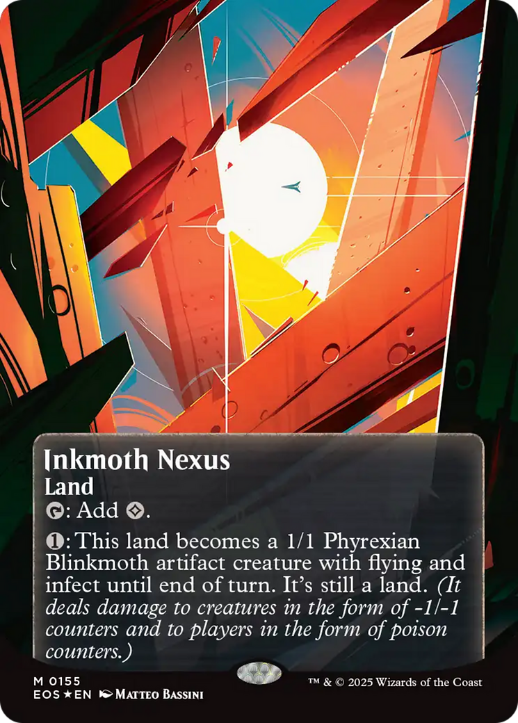 Inkmoth Nexus (0155) (Borderless) (Galaxy Foil) [Edge of Eternities: Stellar Sights] | Good Games Cannington