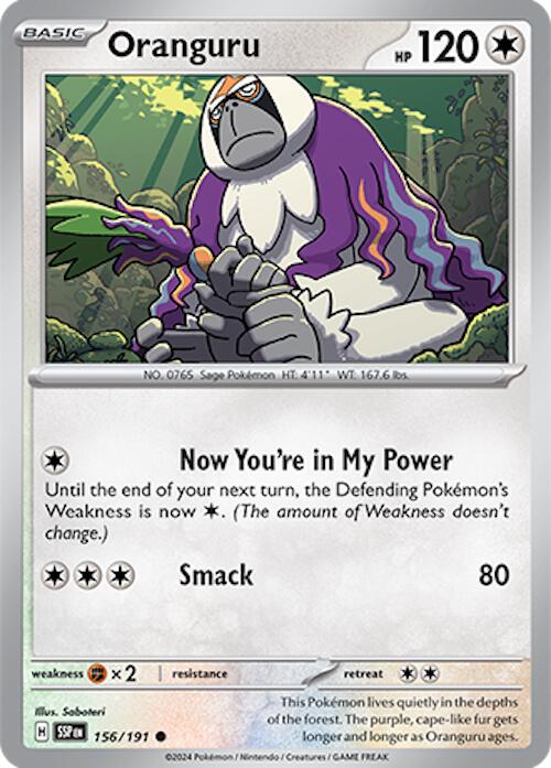Oranguru (156/191) [Scarlet & Violet: Surging Sparks] | Good Games Cannington