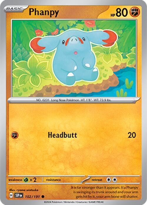 Phanpy (102/191) [Scarlet & Violet: Surging Sparks] | Good Games Cannington