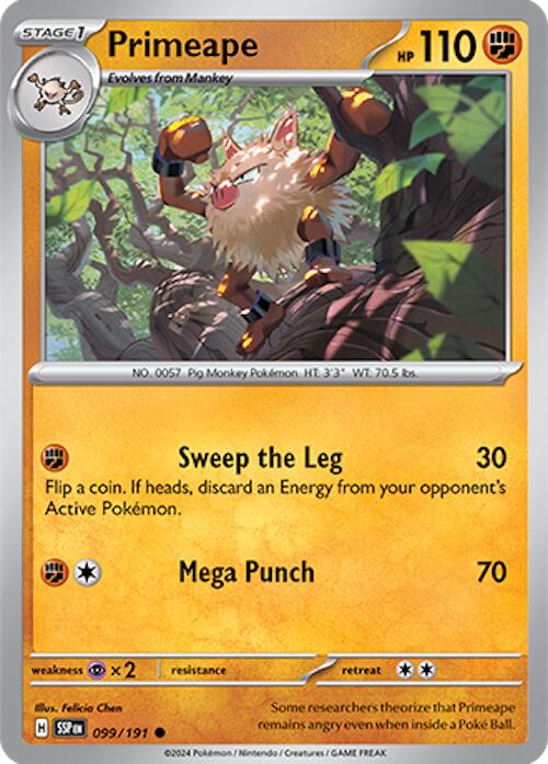 Primeape (099/191) [Scarlet & Violet: Surging Sparks] | Good Games Cannington