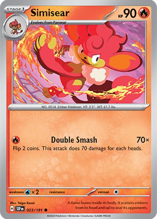 Simisear (023/191) [Scarlet & Violet: Surging Sparks] | Good Games Cannington