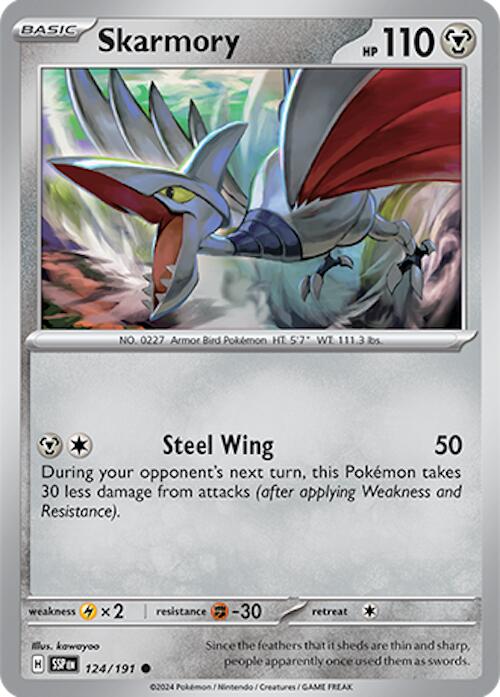 Skarmory (124/191) [Scarlet & Violet: Surging Sparks] | Good Games Cannington
