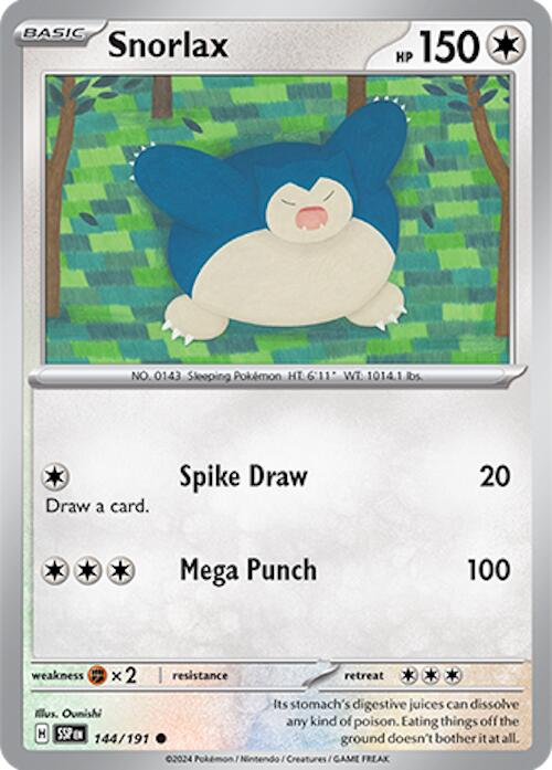 Snorlax (144/191) [Scarlet & Violet: Surging Sparks] | Good Games Cannington