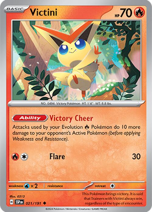 Victini (021/191) [Scarlet & Violet: Surging Sparks] | Good Games Cannington