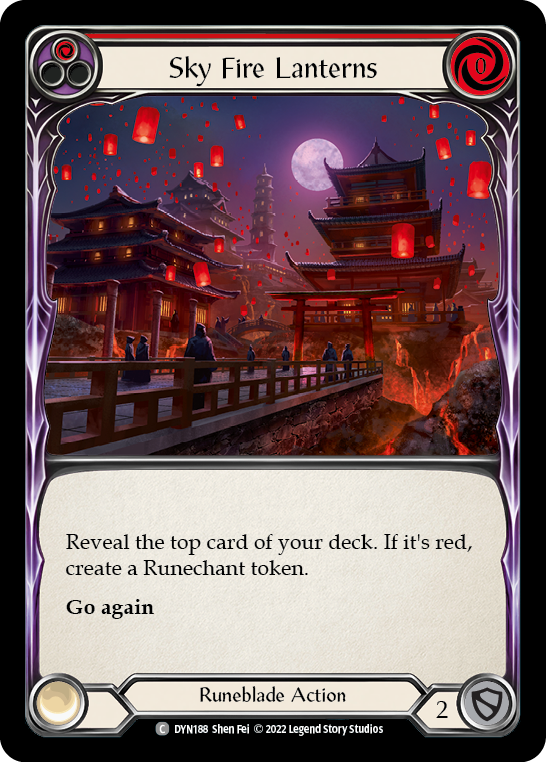 Sky Fire Lanterns (Red) [DYN188] (Dynasty)  Rainbow Foil | Good Games Cannington