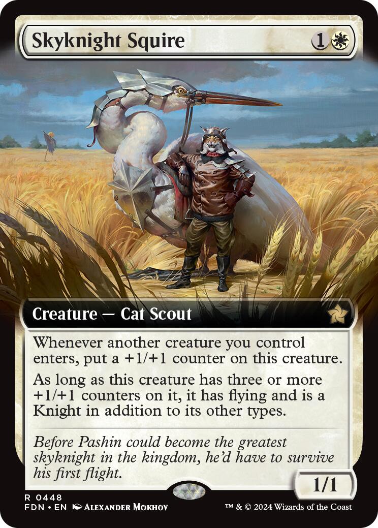 Skyknight Squire (Extended Art) [Foundations] | Good Games Cannington