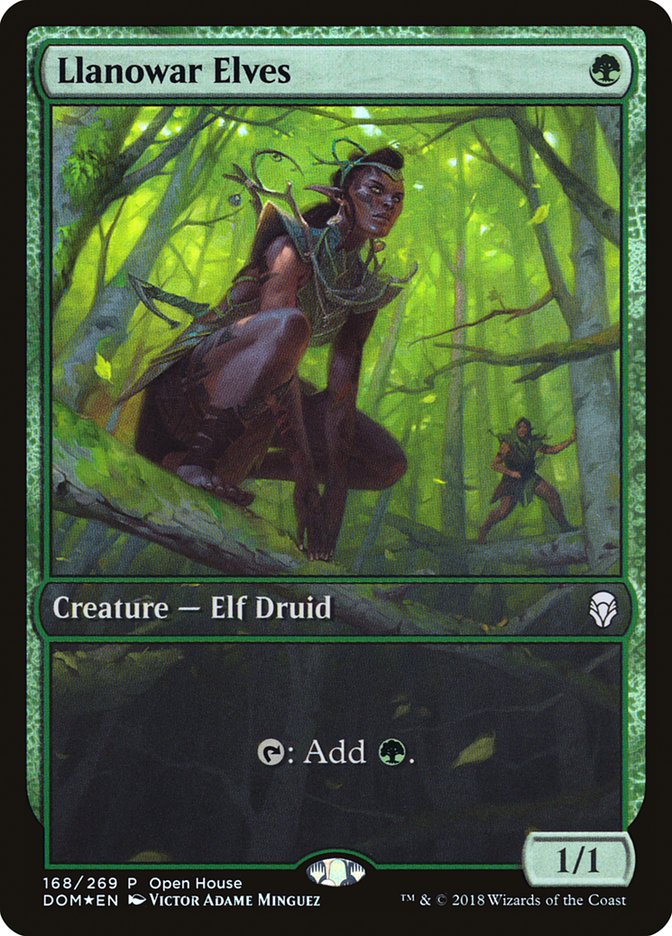 Llanowar Elves (Open House) [Dominaria Promos] | Good Games Cannington