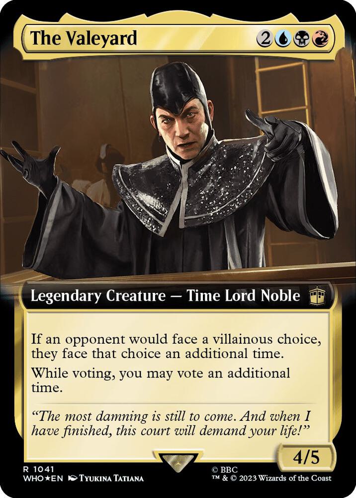 The Valeyard 1041/331 (Universes Beyond: Doctor Who)  - Extended Art Surge Foil | Good Games Cannington