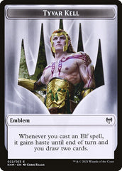 Treasure // Tyvar Kell Emblem Double-Sided Token [Kaldheim Tokens] | Good Games Cannington