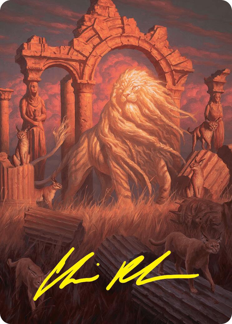 Arahbo, the First Fang Art Card (26/54) (Gold-Stamped Signature) [Foundations Art Series] | Good Games Cannington
