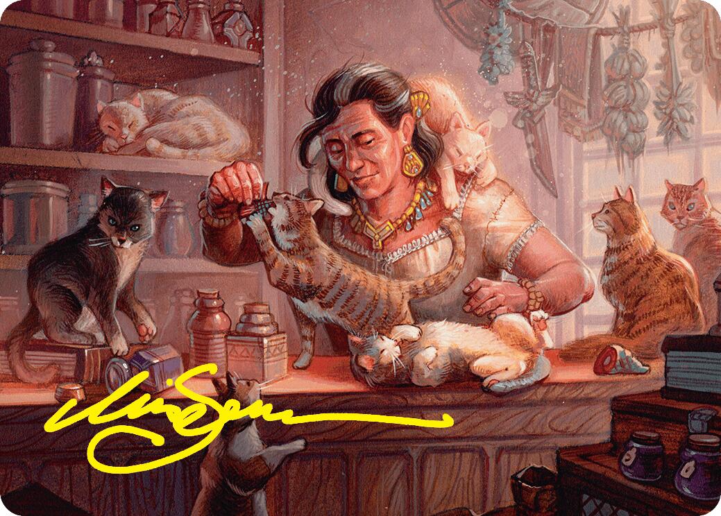 Cat Collector Art Card (1/54) (Gold-Stamped Signature) [Foundations Art Series] | Good Games Cannington