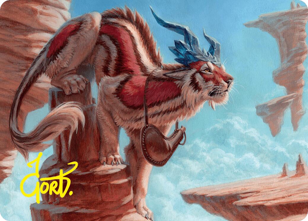 Felidar Savior Art Card (3/54) (Gold-Stamped Signature) [Foundations Art Series] | Good Games Cannington