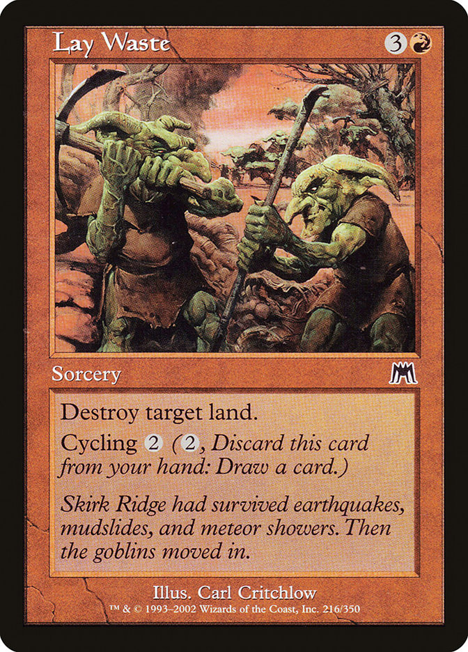 Lay Waste 216/350 (Onslaught)  | Good Games Cannington