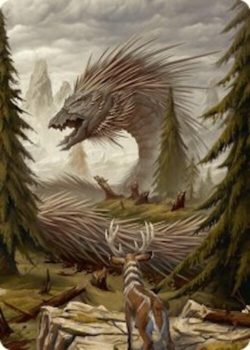 Quilled Greatwurm Art Card (44/54) [Foundations Art Series] | Good Games Cannington
