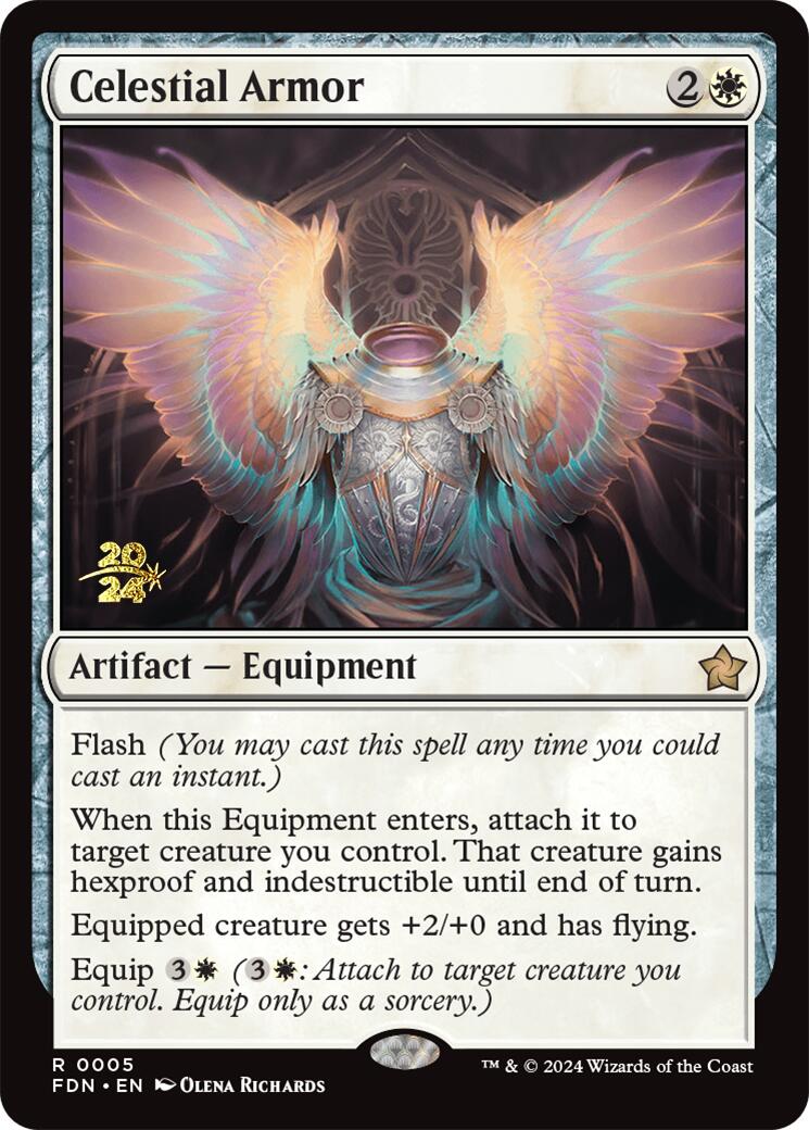 Celestial Armor [Foundations Prerelease Promos] | Good Games Cannington