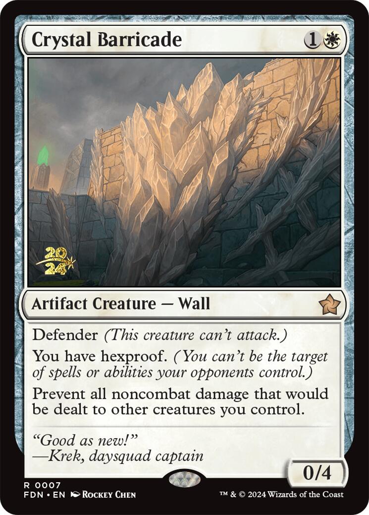 Crystal Barricade [Foundations Prerelease Promos] | Good Games Cannington
