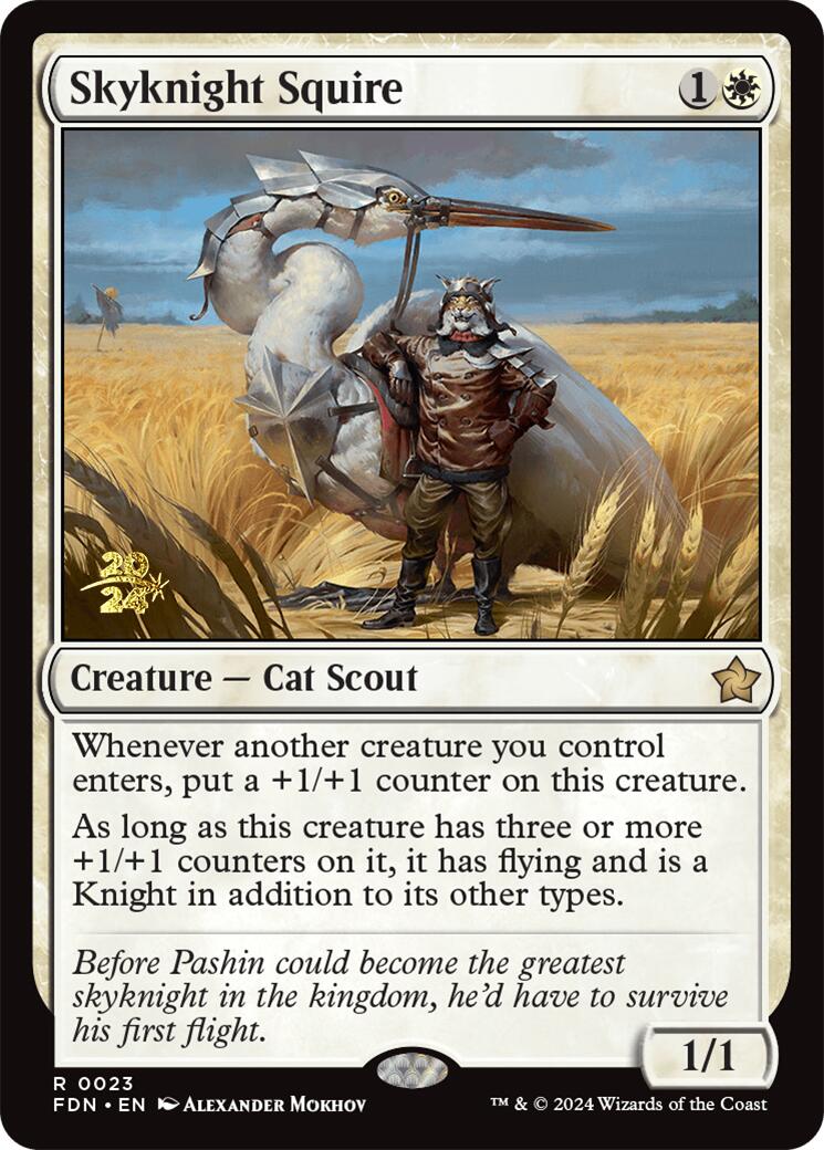 Skyknight Squire [Foundations Prerelease Promos] | Good Games Cannington