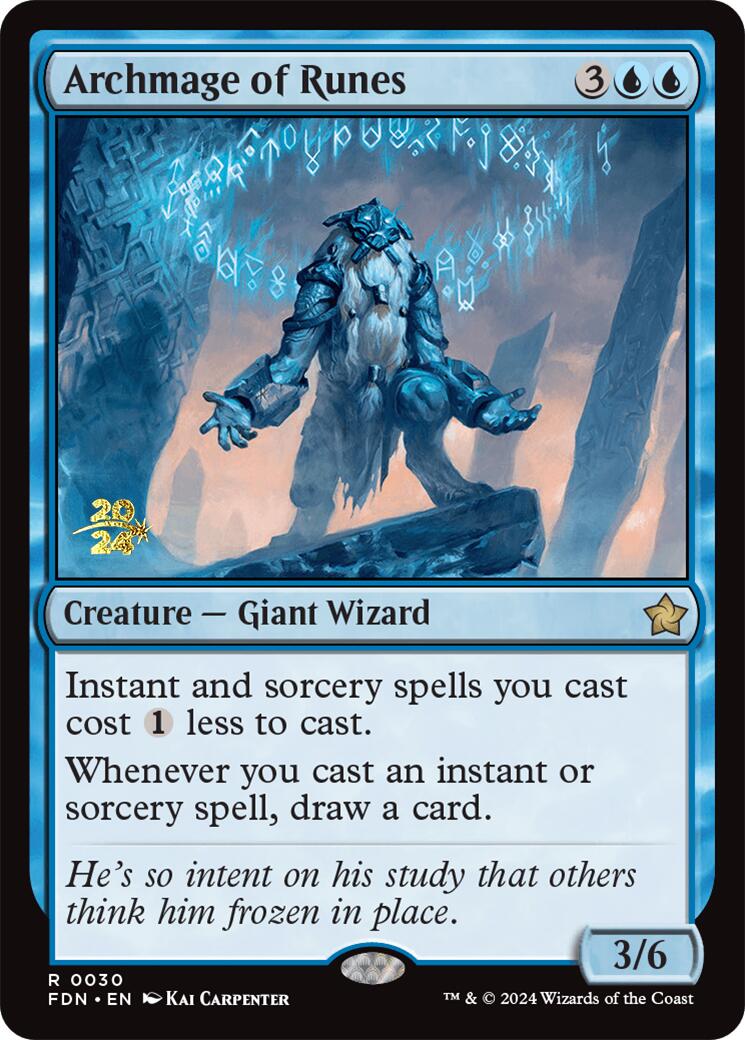 Archmage of Runes [Foundations Prerelease Promos] | Good Games Cannington