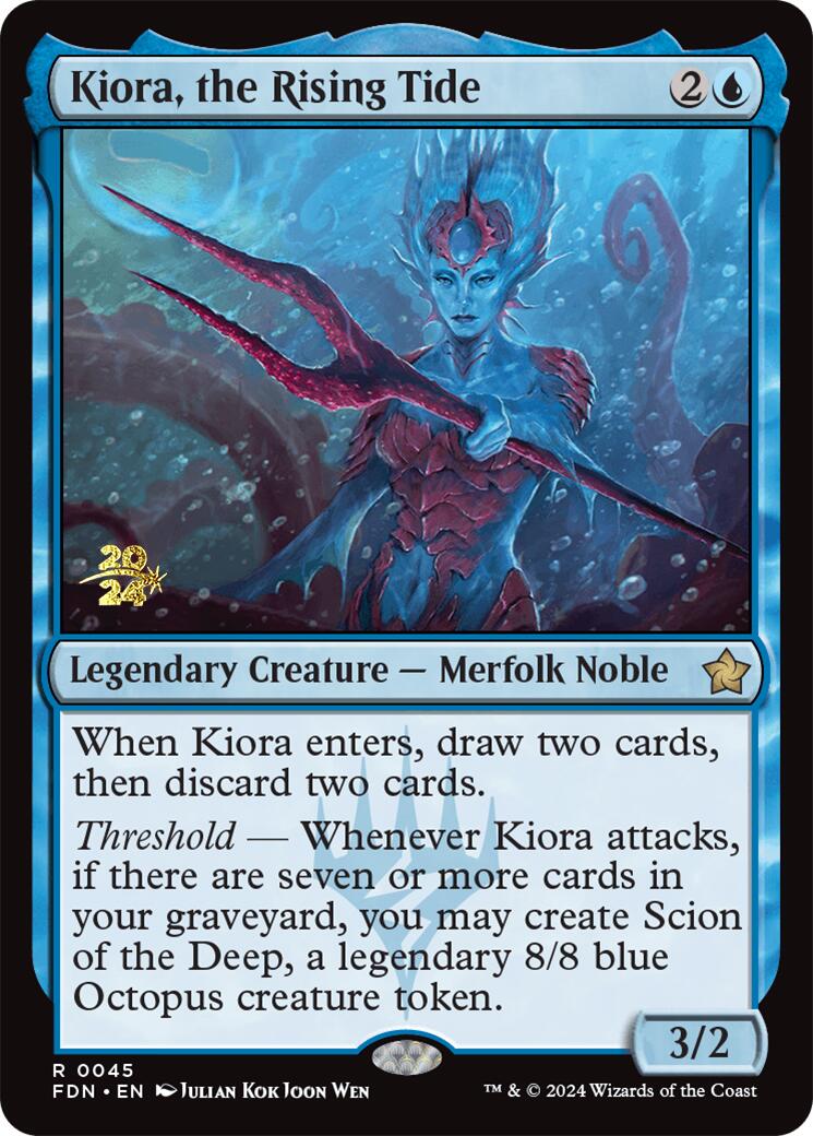 Kiora, the Rising Tide [Foundations Prerelease Promos] | Good Games Cannington