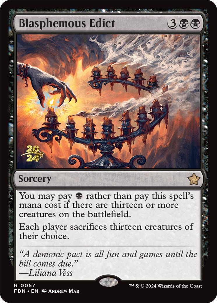 Blasphemous Edict [Foundations Prerelease Promos] | Good Games Cannington