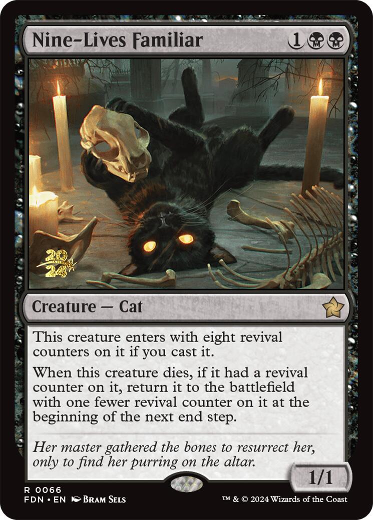 Nine-Lives Familiar [Foundations Prerelease Promos] | Good Games Cannington