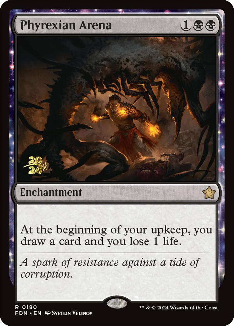 Phyrexian Arena [Foundations Prerelease Promos] | Good Games Cannington
