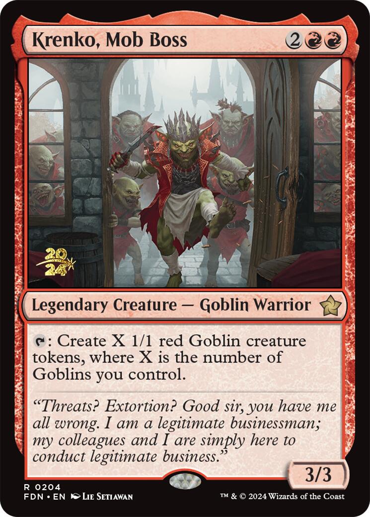 Krenko, Mob Boss [Foundations Prerelease Promos] | Good Games Cannington