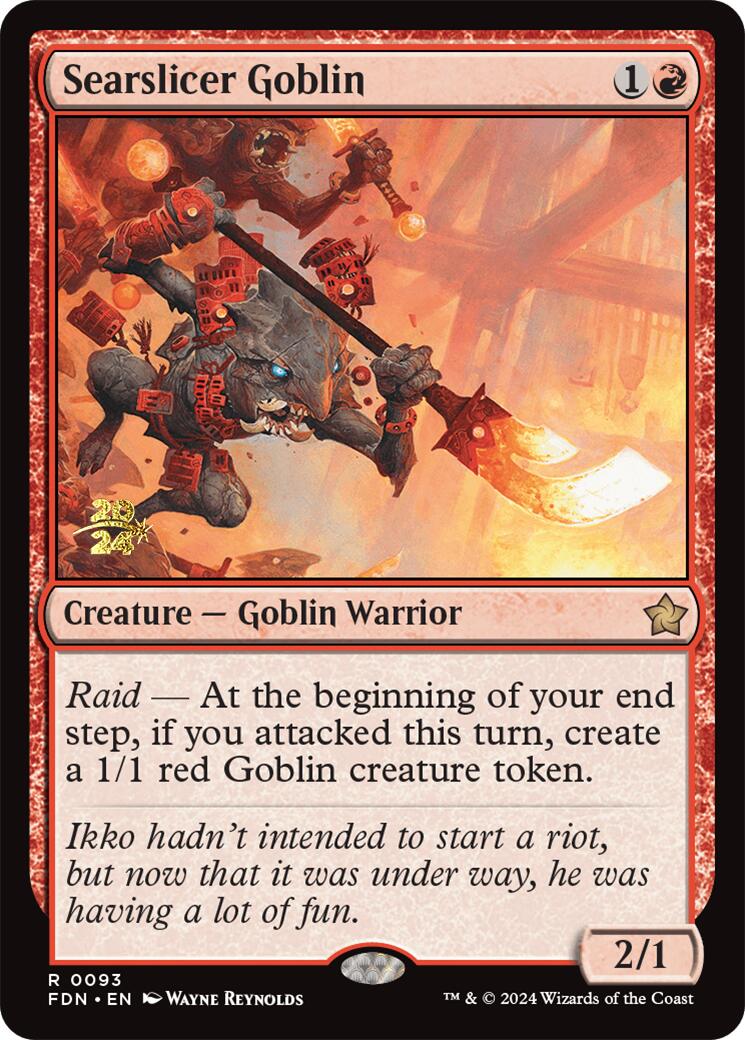 Searslicer Goblin [Foundations Prerelease Promos] | Good Games Cannington