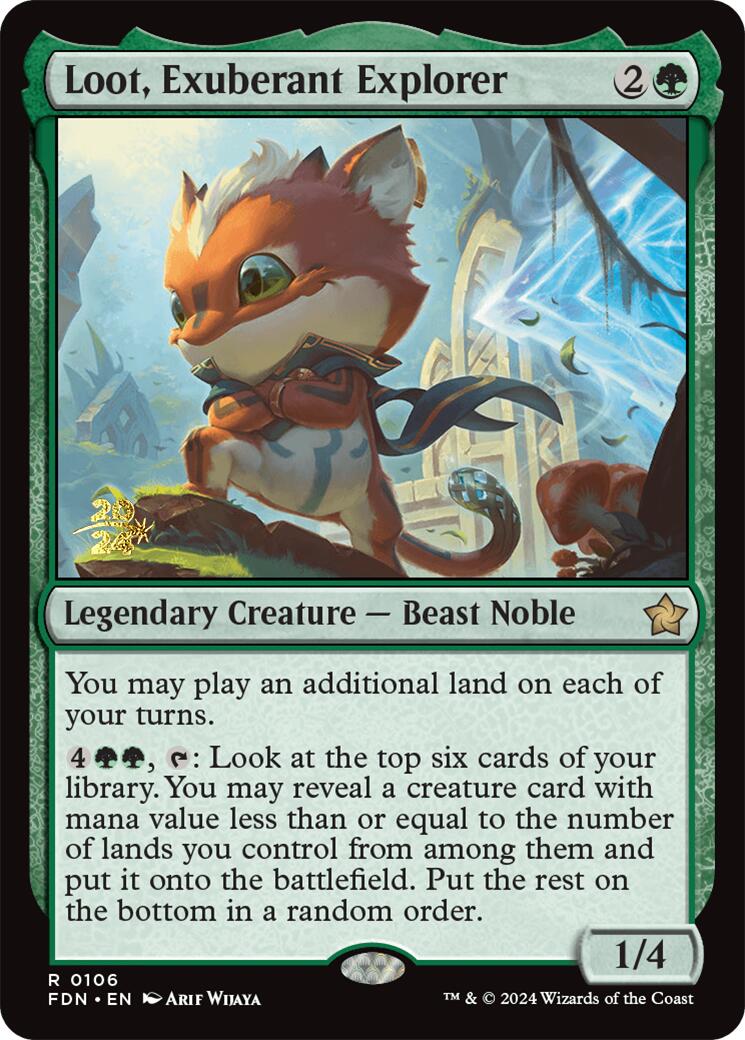 Loot, Exuberant Explorer [Foundations Prerelease Promos] | Good Games Cannington