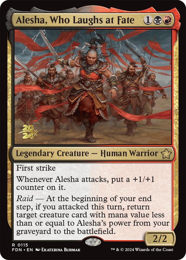 Alesha, Who Laughs at Fate [Foundations Prerelease Promos] | Good Games Cannington