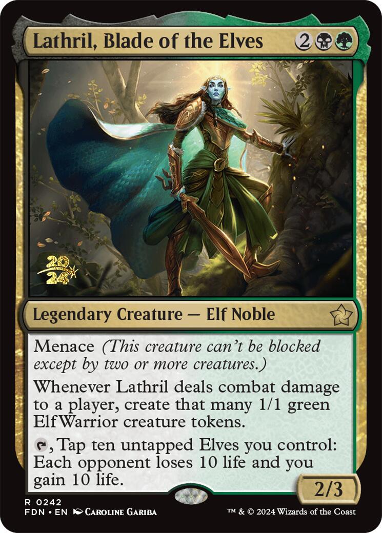 Lathril, Blade of the Elves [Foundations Prerelease Promos] | Good Games Cannington