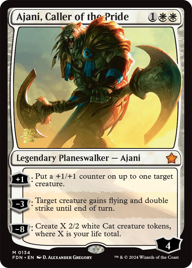 Ajani, Caller of the Pride [Foundations Prerelease Promos] | Good Games Cannington