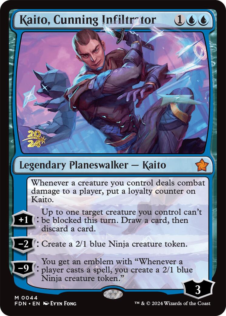 Kaito, Cunning Infiltrator [Foundations Prerelease Promos] | Good Games Cannington