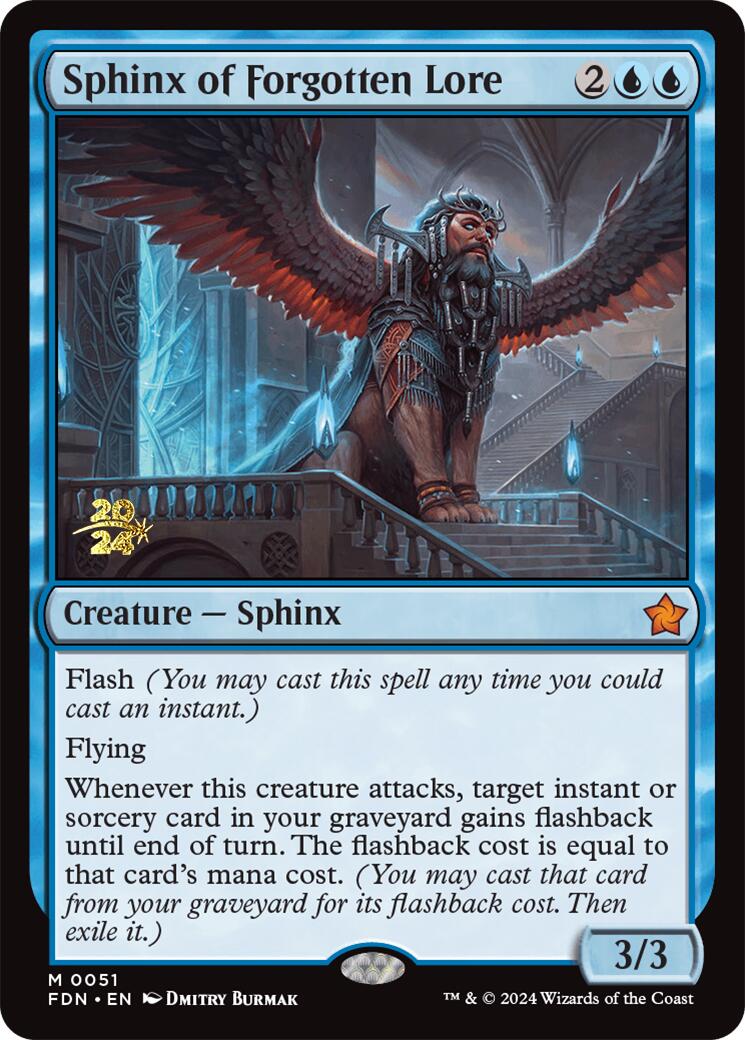 Sphinx of Forgotten Lore [Foundations Prerelease Promos] | Good Games Cannington