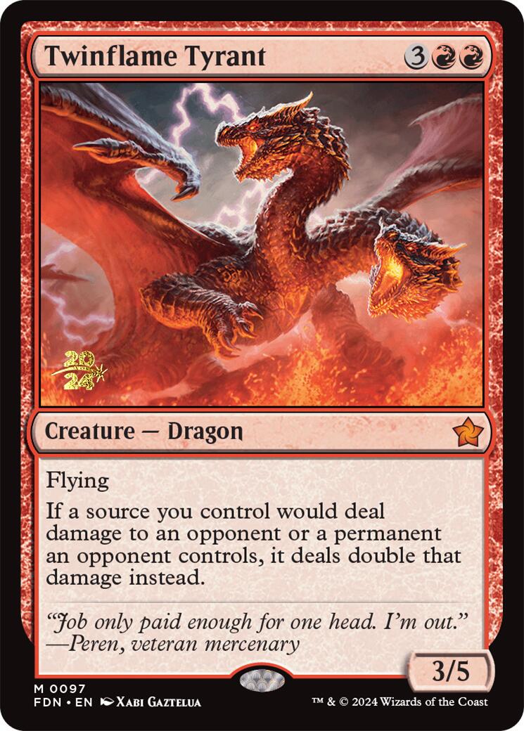 Twinflame Tyrant [Foundations Prerelease Promos] | Good Games Cannington
