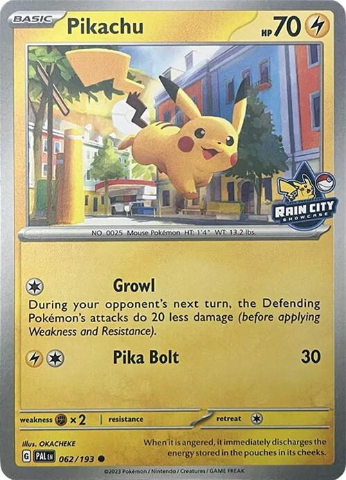 Pikachu (062/193) (Rain City Showcase) [Miscellaneous Cards] | Good Games Cannington