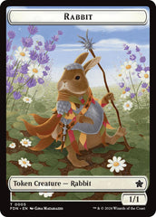 Rabbit // Soldier Double-Sided Token [Foundations Tokens] | Good Games Cannington