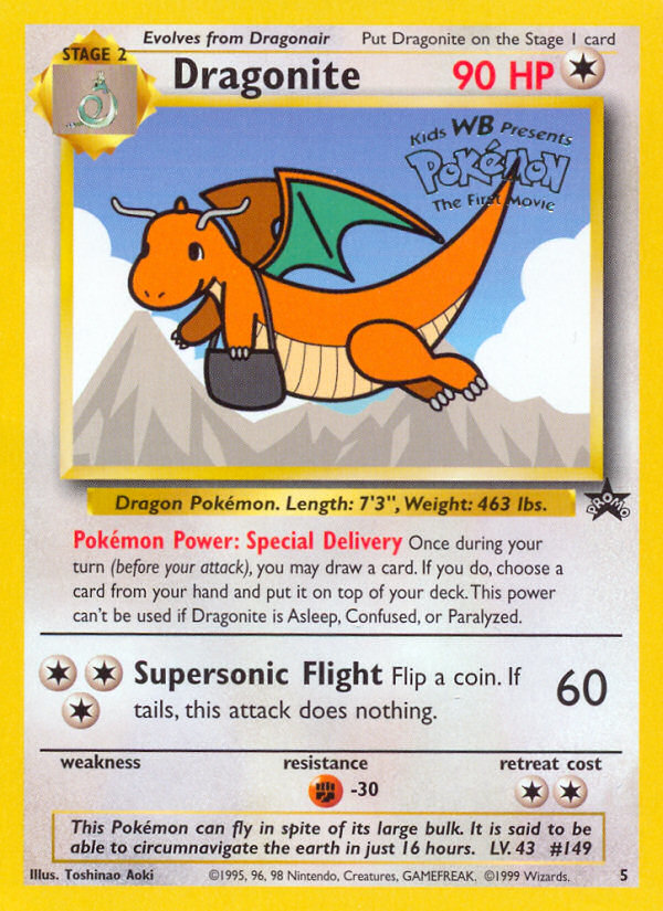 Dragonite (5) [Wizards of the Coast: Black Star Promos] | Good Games Cannington