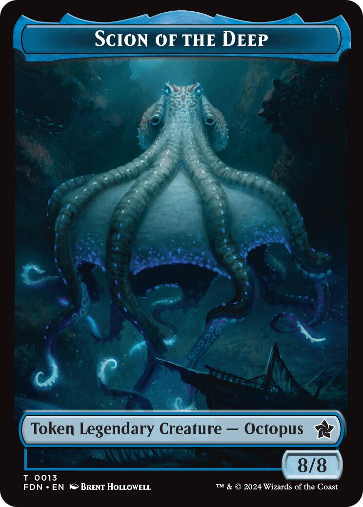 Scion of the Deep // Koma's Coil Doubled-Sided Token [Foundations Tokens] | Good Games Cannington