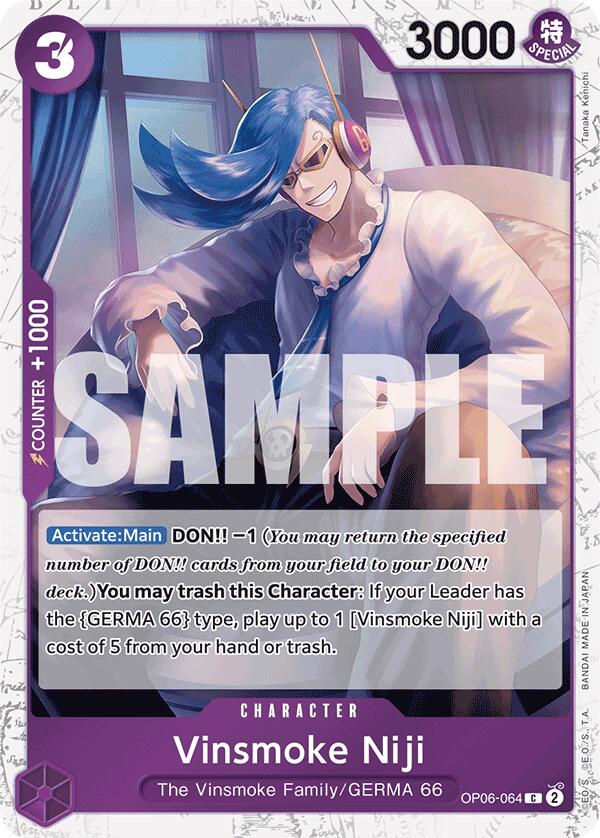 Vinsmoke Niji (OP06-064) (Jolly Roger Foil) [Premium Booster -The Best-] | Good Games Cannington