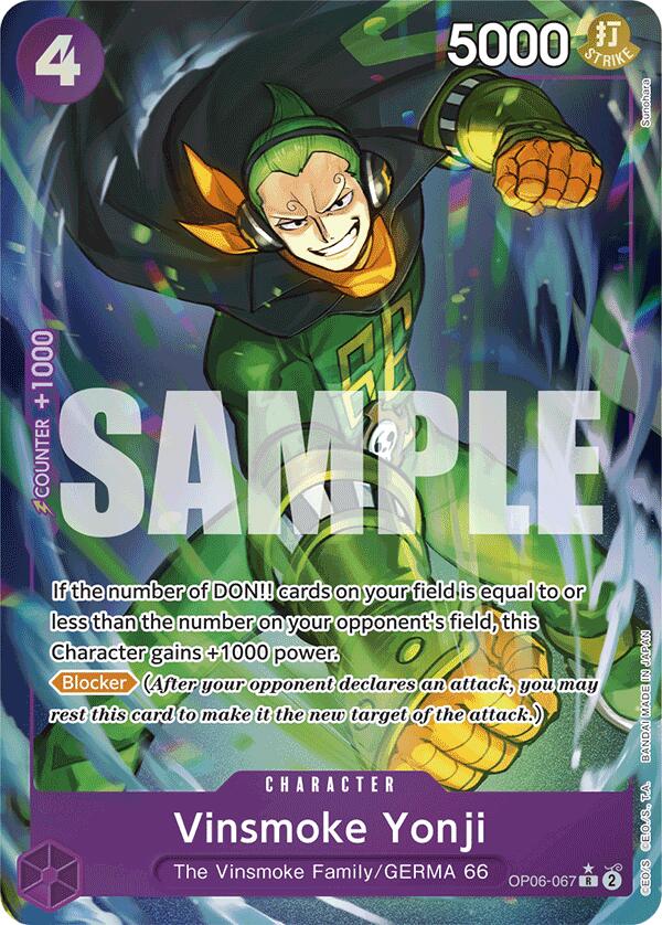 Vinsmoke Yonji (OP06-067) (Full Art) [Premium Booster -The Best-] | Good Games Cannington