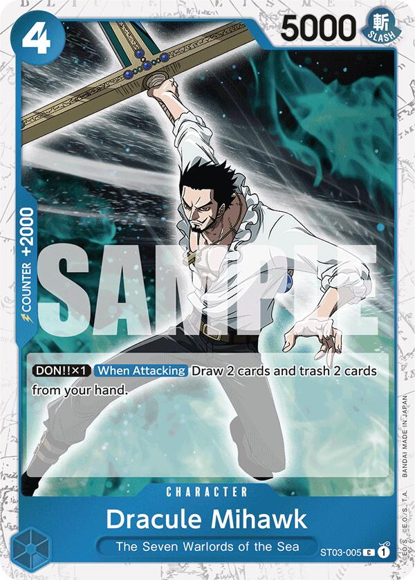 Dracule Mihawk (ST03-005) (Jolly Roger Foil) [Premium Booster -The Best-] | Good Games Cannington
