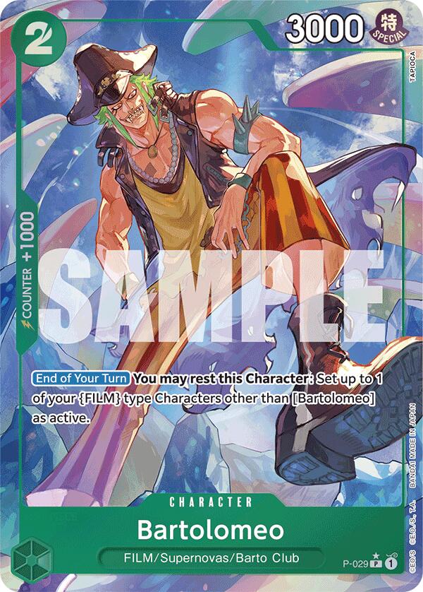 Bartolomeo (P-029) (Full Art) [Premium Booster -The Best-] | Good Games Cannington