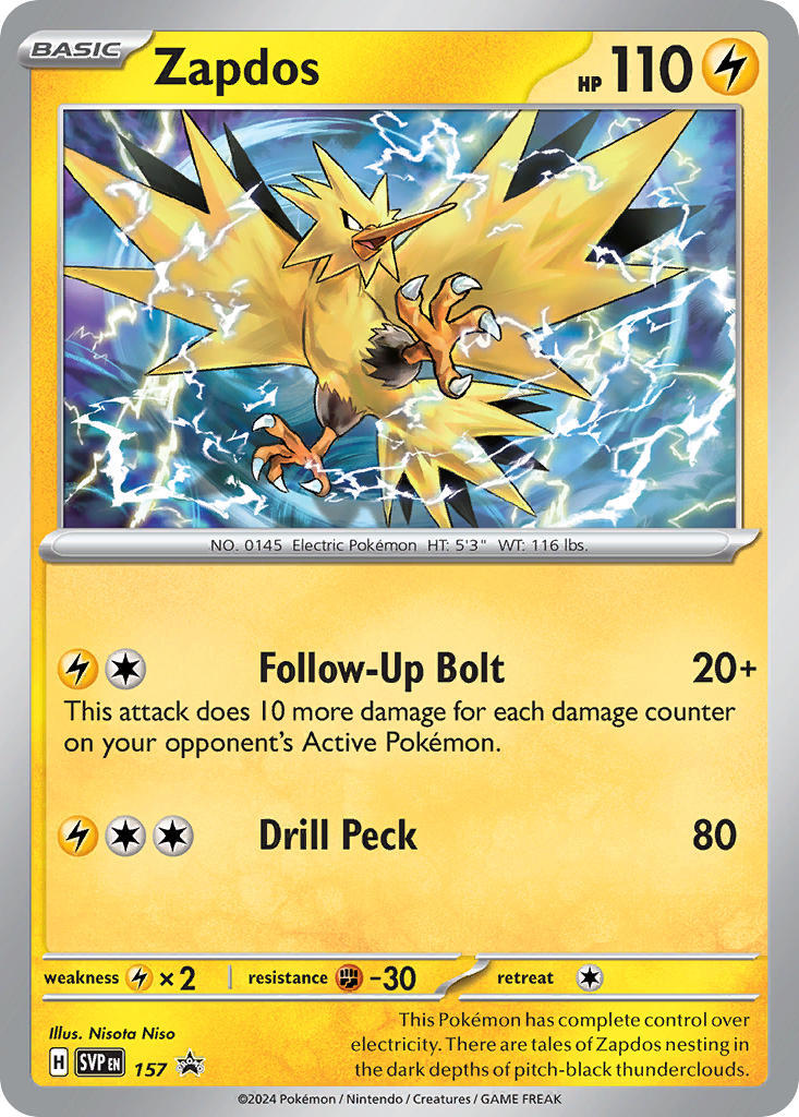 Zapdos (157) [Scarlet & Violet: Black Star Promos] | Good Games Cannington