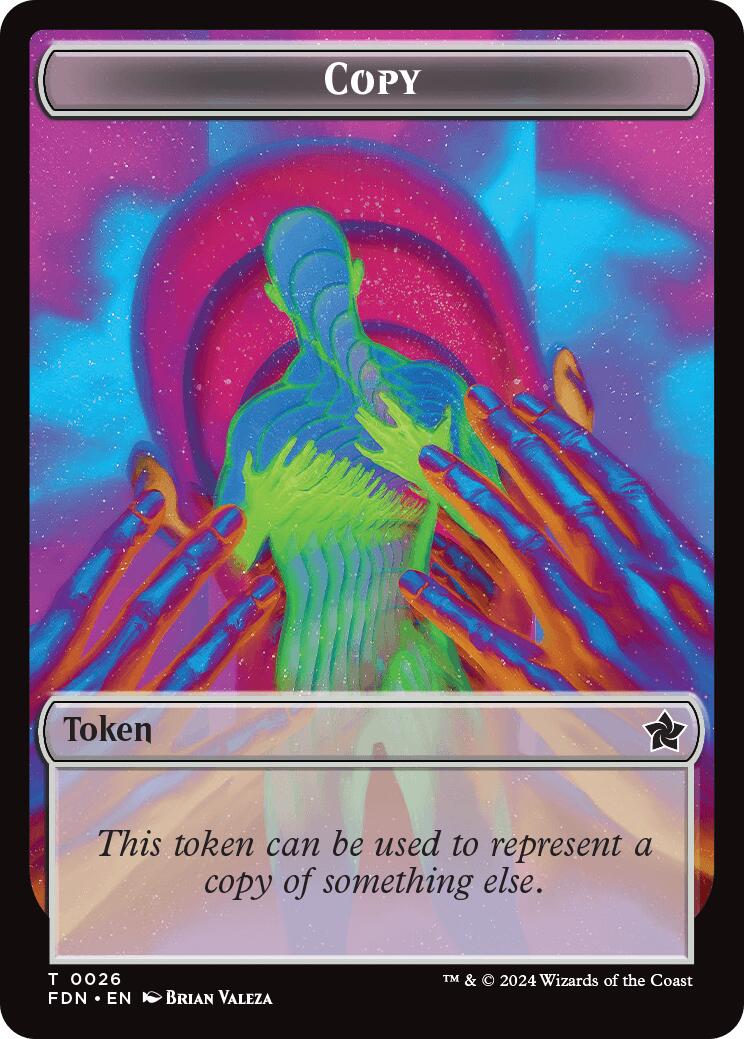 Copy // Human Double-Sided Token [Foundations Tokens] | Good Games Cannington