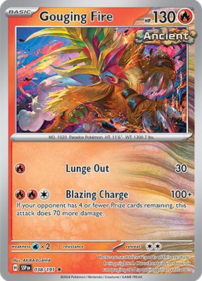 Gouging Fire (038/191) (Deck Exclusives) [Scarlet & Violet: Surging Sparks] | Good Games Cannington