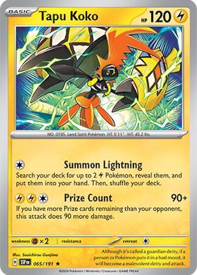Tapu Koko (065/191) (Deck Exclusives) [Scarlet & Violet: Surging Sparks] | Good Games Cannington