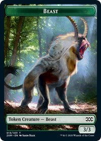 Beast // Thopter (008) Double-Sided Token [Double Masters Tokens] | Good Games Cannington